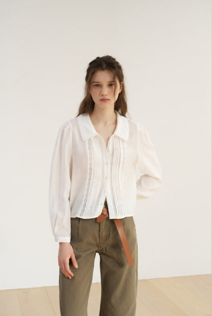 *Lace Pintuck Blouse