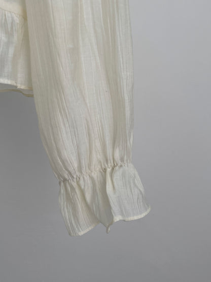 * Frill Cardigan Blouse
