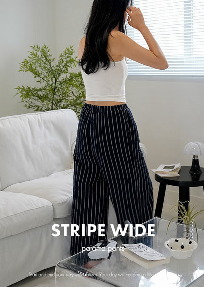 *Stripe Wide Lounge Pants