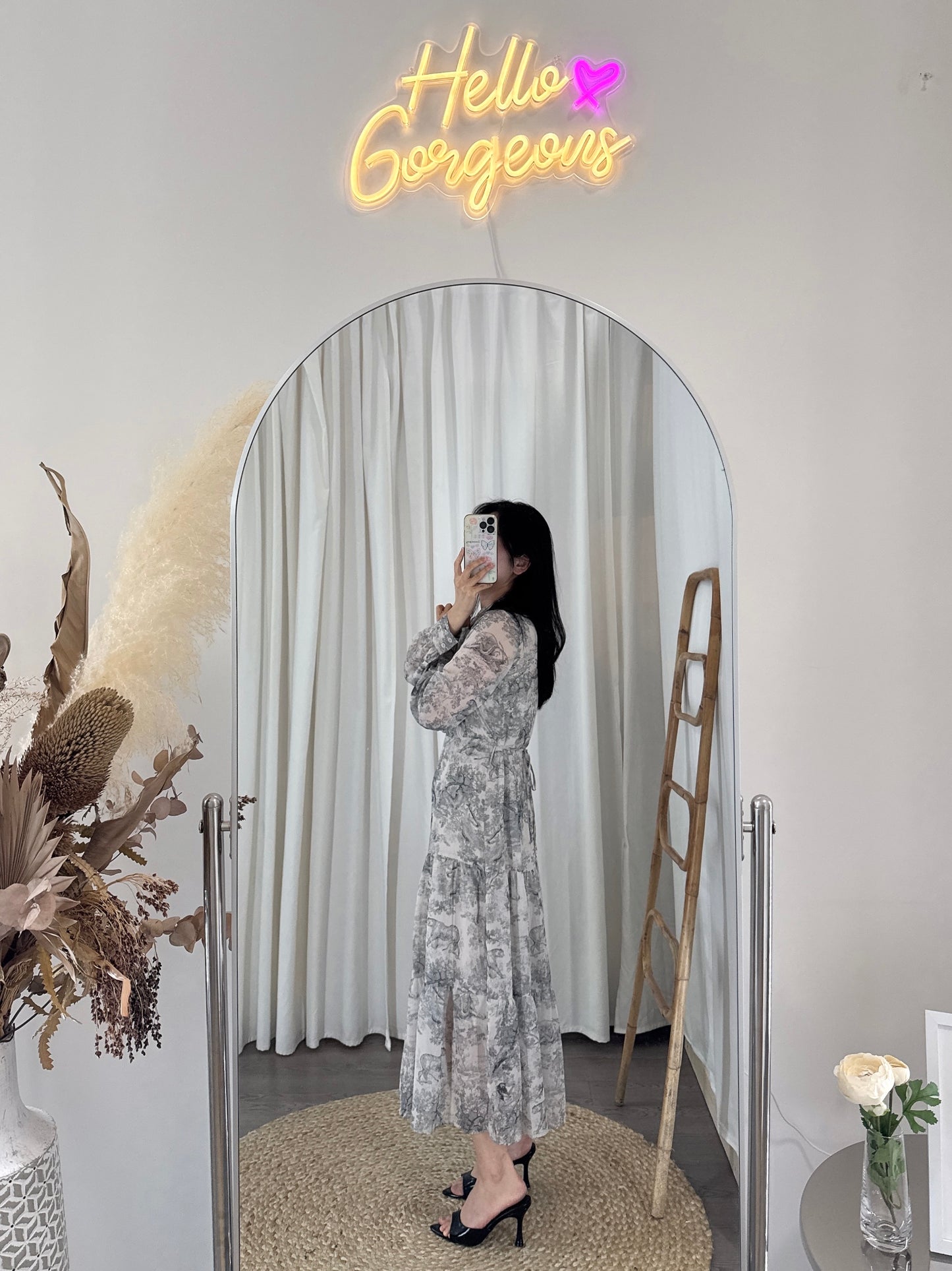 Diorr -Inspired Elegance Dress