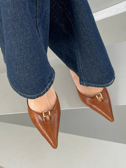 *Buckle Slingback Heel