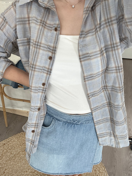 Oversized Check Shirt
