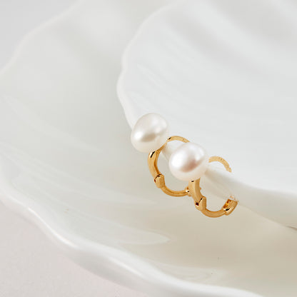 Pearl Ring Earring 14K - AdoreMeU