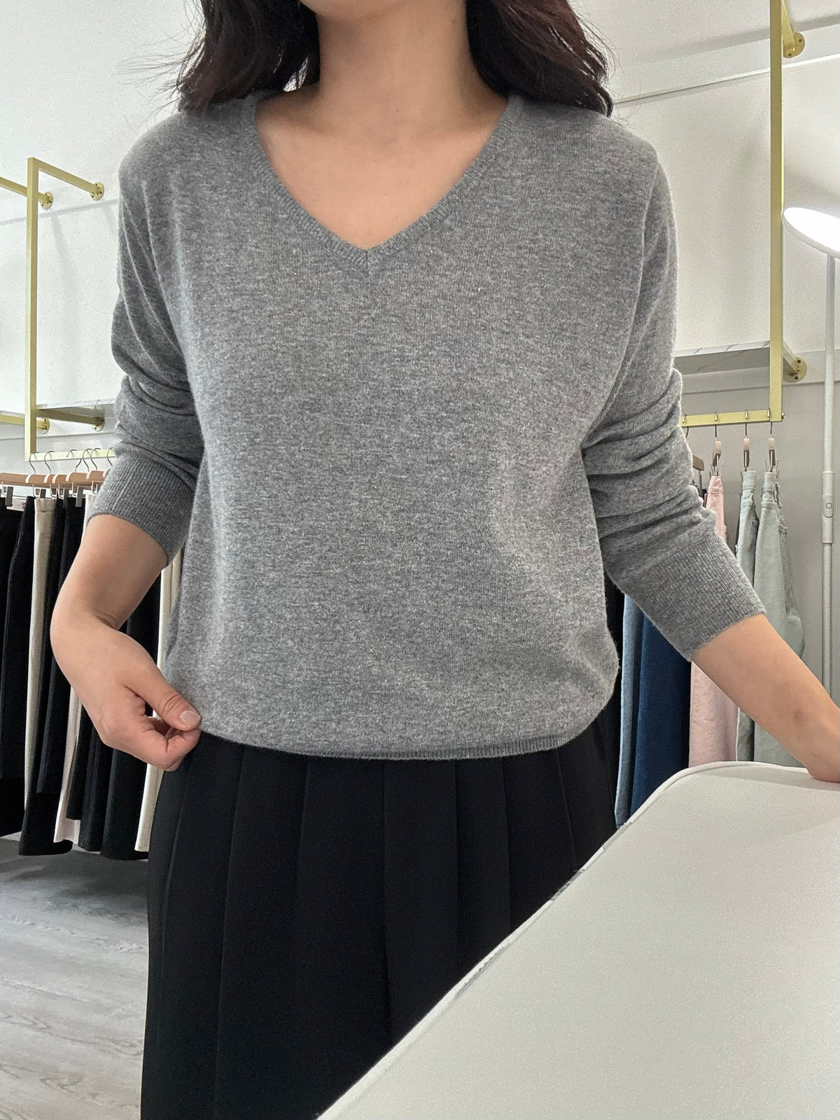 Soft V Cash Knit