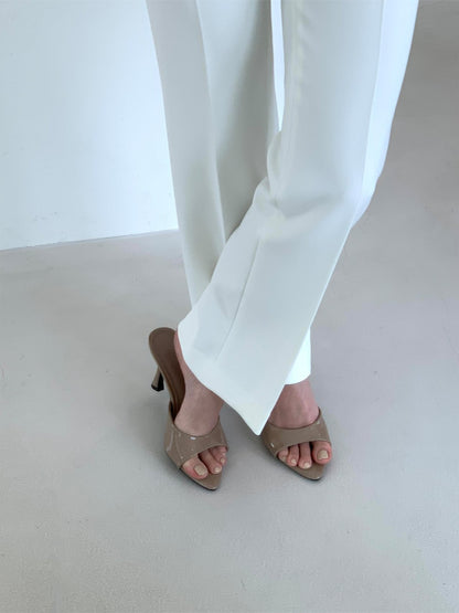 * Open-toe high heels(소가죽)
