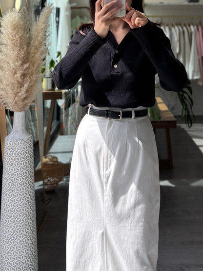 Collar Button Golgi Knit - AdoreMeU
