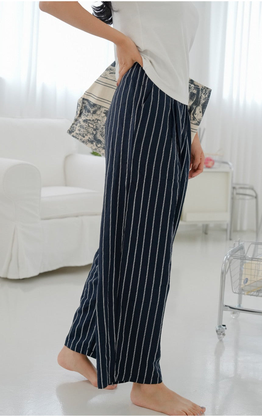 *Stripe Wide Lounge Pants