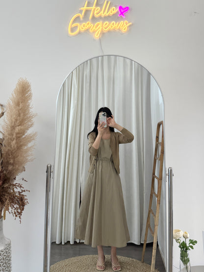 Dress and V neck Cardigan Set(~3/21)