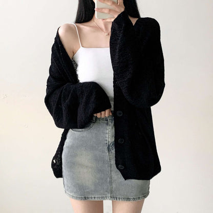 * Loose Summer Knit Cardigan