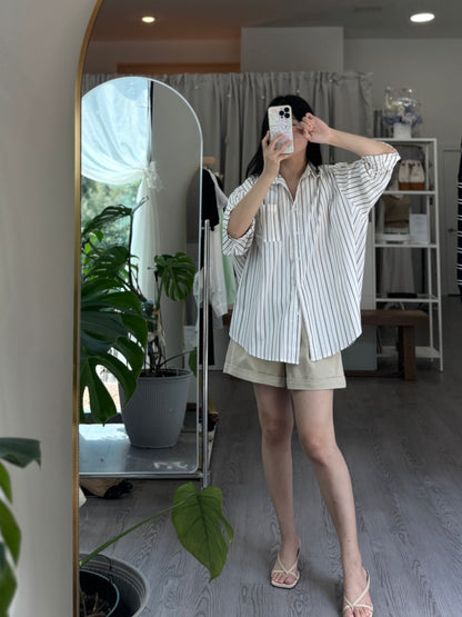 Fall Striped Button-Down Shirt(~9/8)