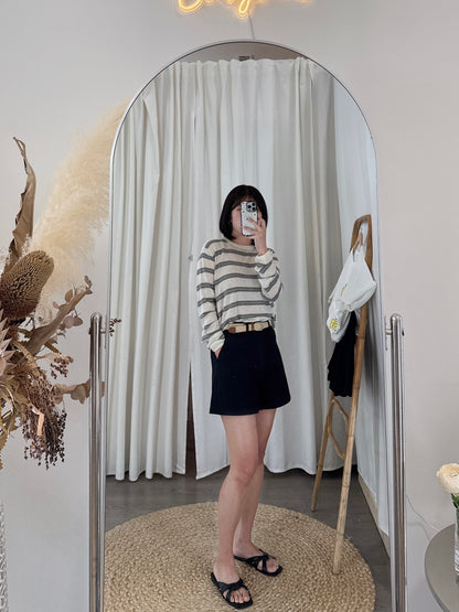 Cotton Twill Shorts w/ Belt