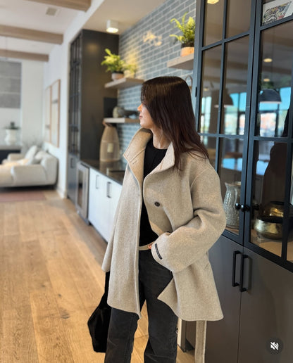 High Neck Handmade Half Coat