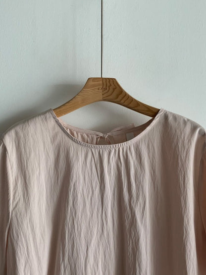*    Back Ribbon Soft Blouse