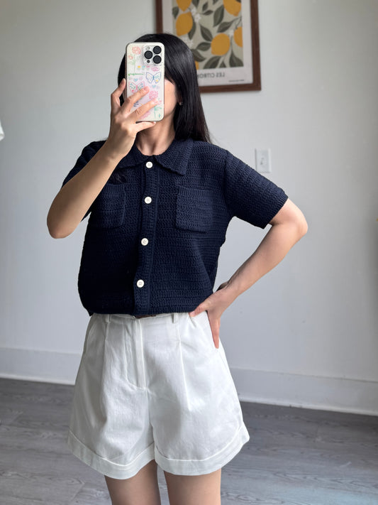 Mesh Pocket Knit Top - AdoreMeU