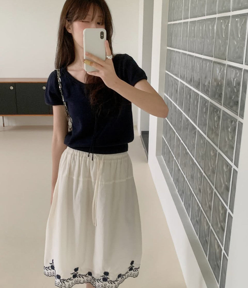 * From Ribbon Short Sleeve Knit