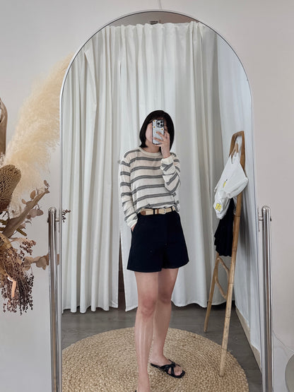 Cotton Twill Shorts w/ Belt