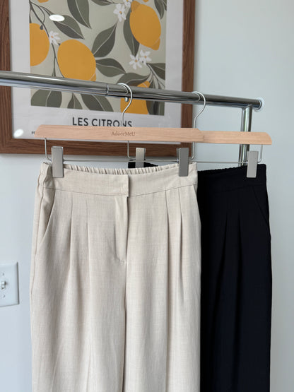 Sand Pintuck Slacks - AdoreMeU