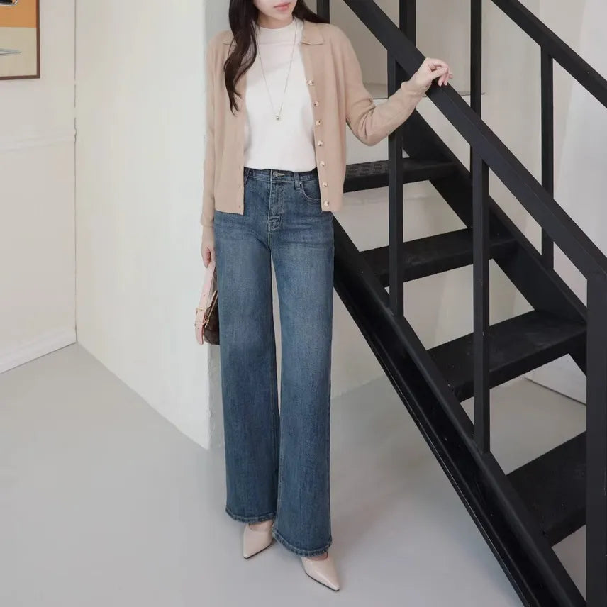 Cat Distressed Wide Denim (~10/25)