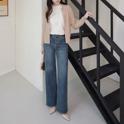 Cat Distressed Wide Denim (~10/25)