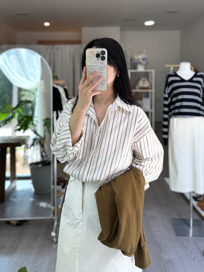 Fall Striped Button-Down Shirt(~9/8)