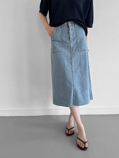 Front Pocket Denim Skirt(~7/6)