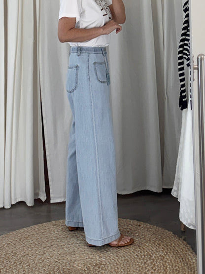 Front Pocket Linen Denim(~4/7)