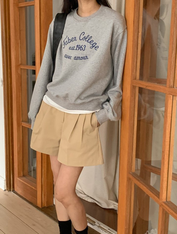 * Pintuck Cotton Shorts