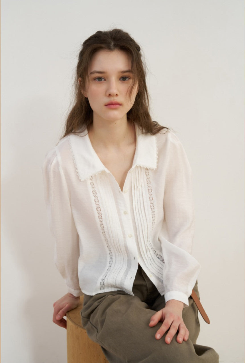 *Lace Pintuck Blouse