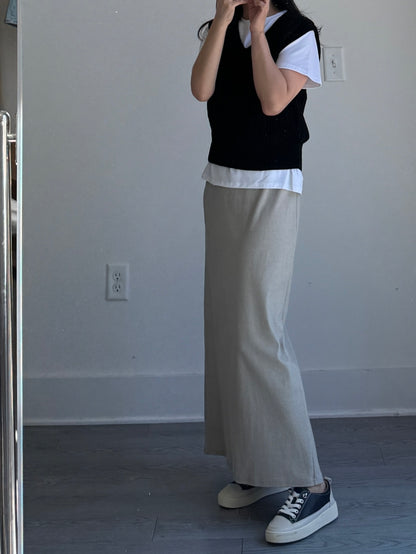 Pigment Banding Long Skirt(~9/30) - AdoreMeU