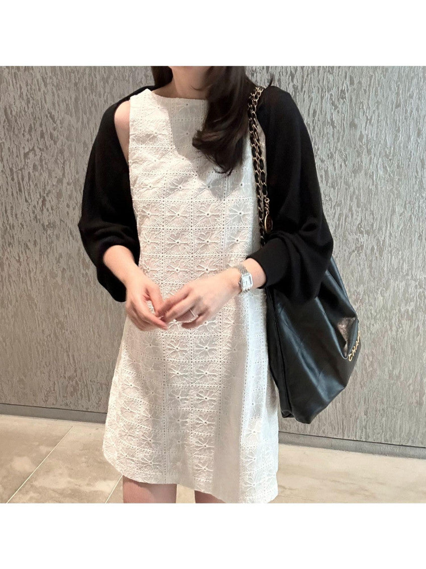 *Lace Detail Cotton Dress