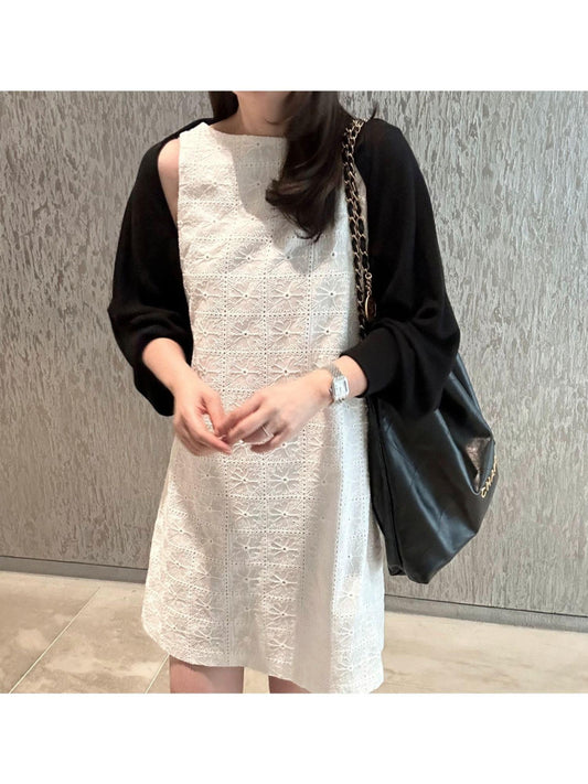 *Lace Detail Cotton Dress