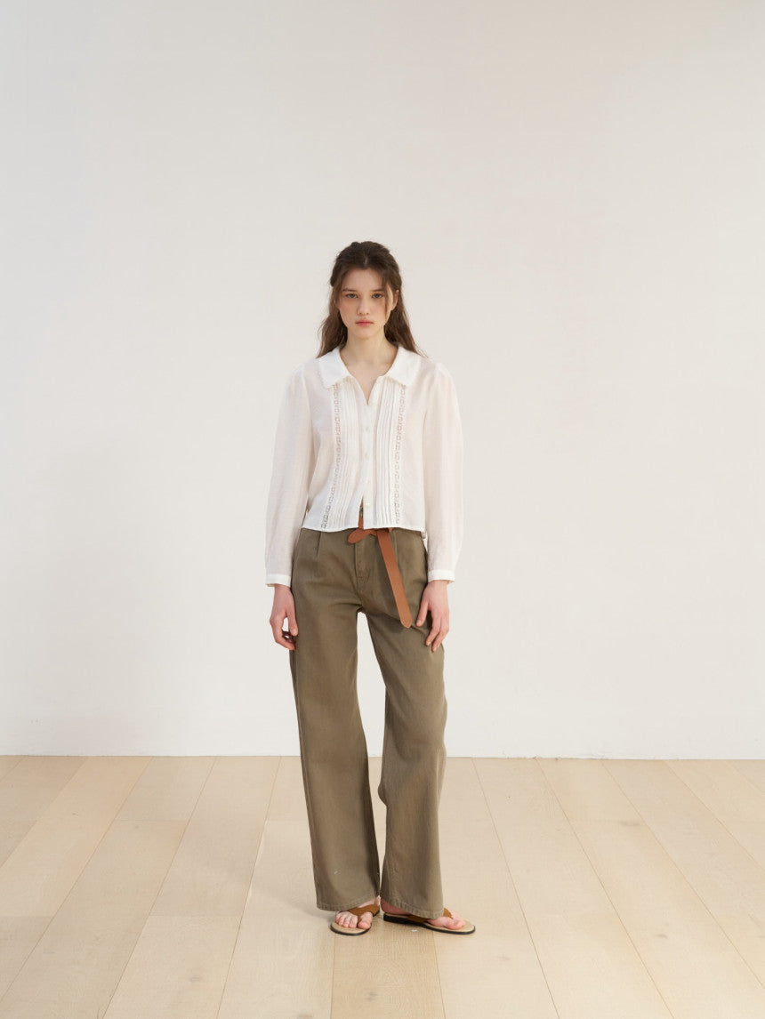 *Lace Pintuck Blouse