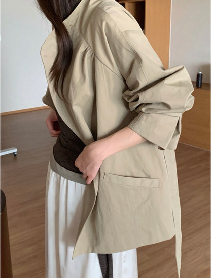 High-Neck Trench Jacket