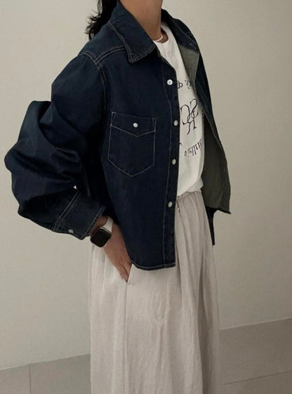 Deep Washing Crop Shirt (~9/5)