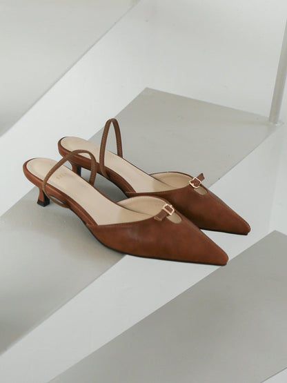 *Buckle Slingback Heel