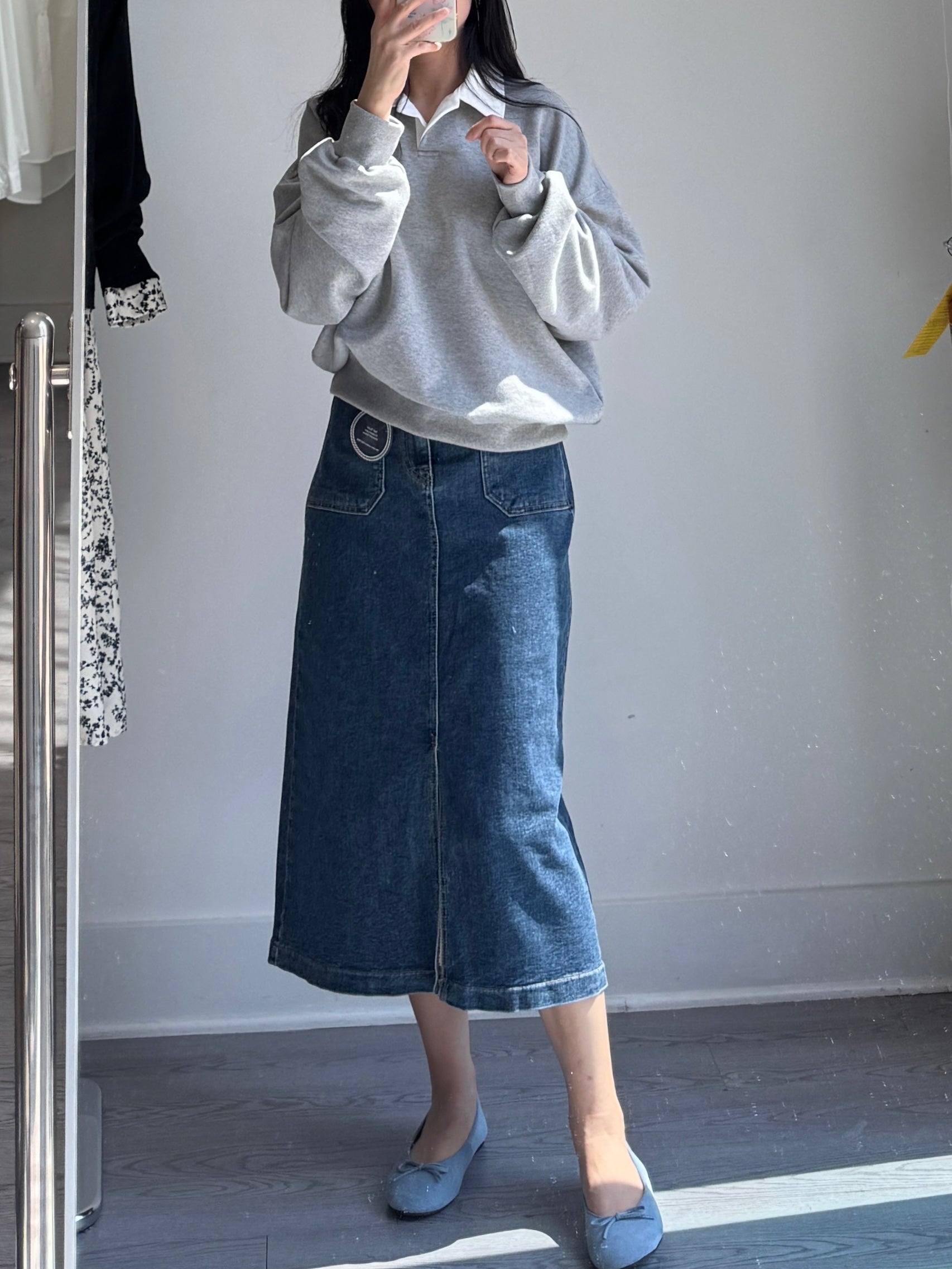 Straight Denim Skirt(~9/30) - AdoreMeU