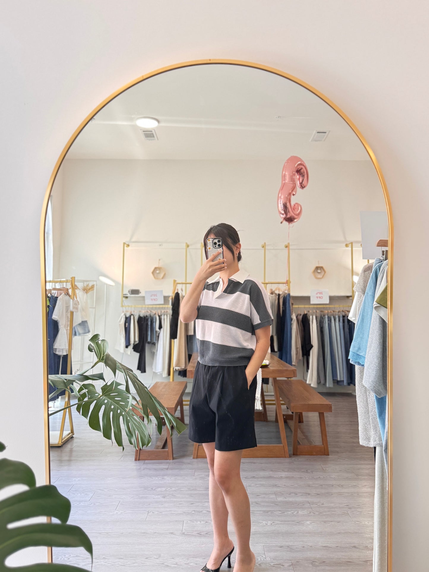 Stripe Collar Summer Knit(~7/9)
