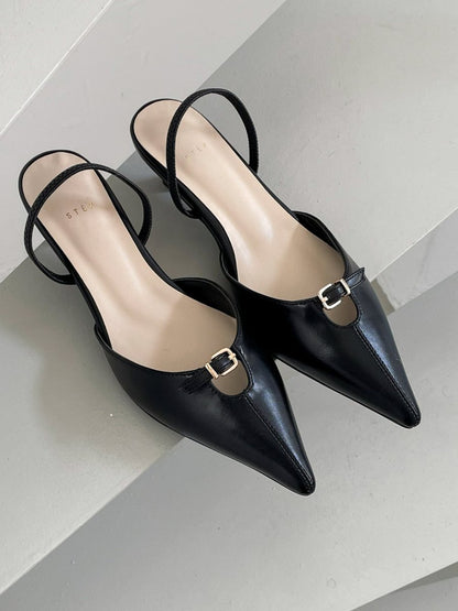 *Buckle Slingback Heel