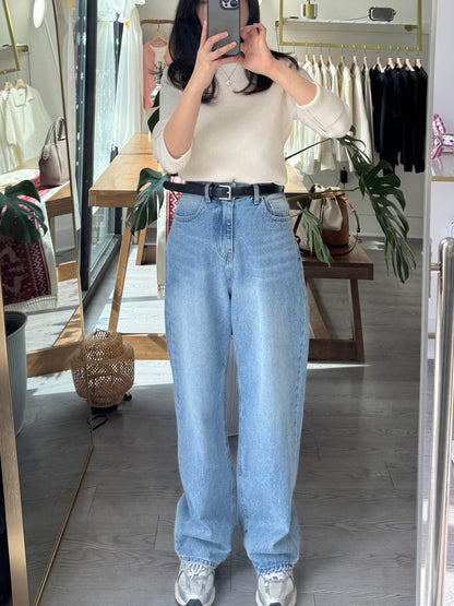 Semi Wide Straight Denim - AdoreMeU