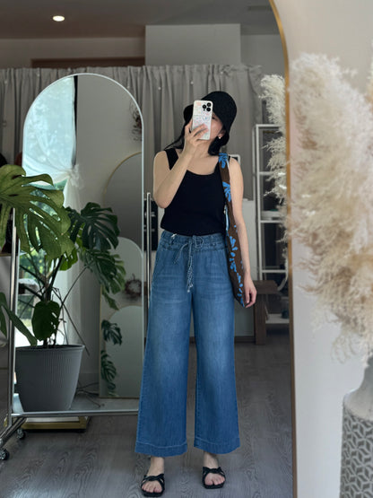Banding Wide Denim - AdoreMeU