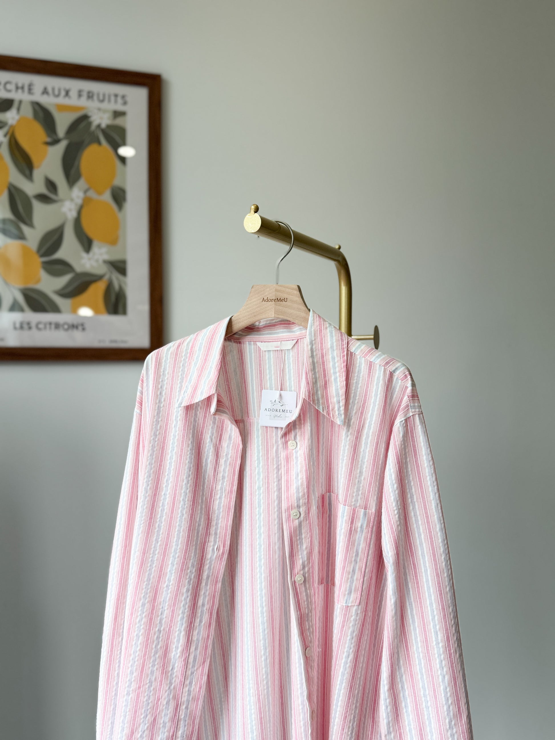 Color Stripe Shirt - AdoreMeU