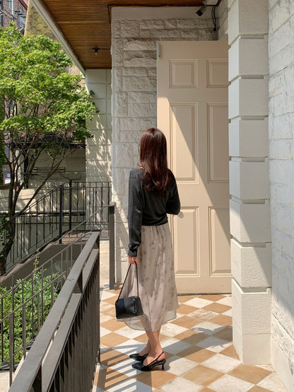 * Floral Midi Skirt