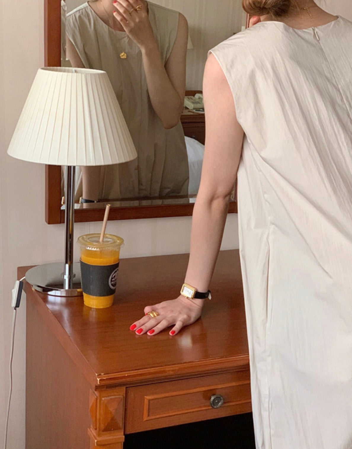 * Plain Pintuck Dress