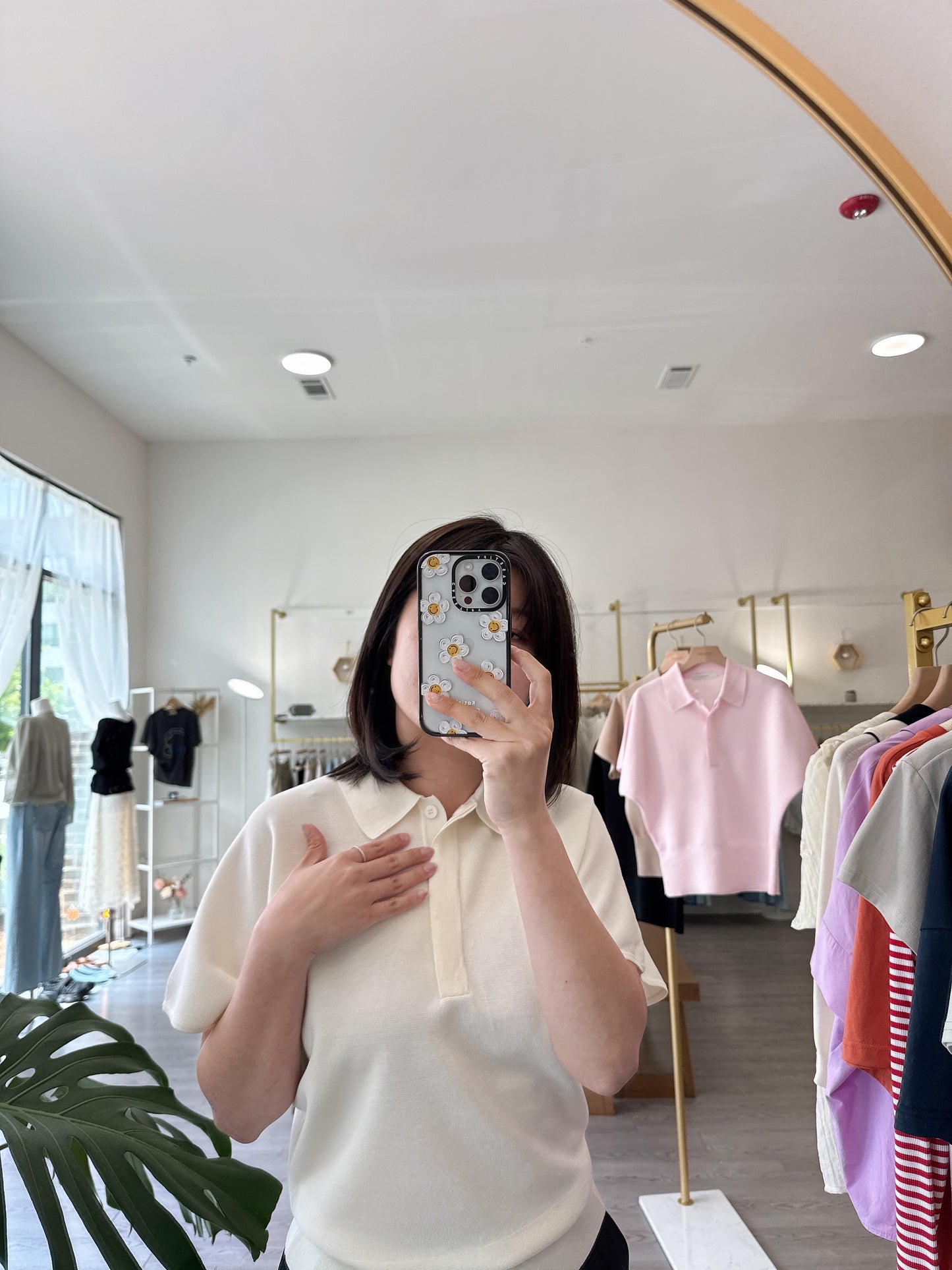 Plume Collar Knit Top (~6/4)