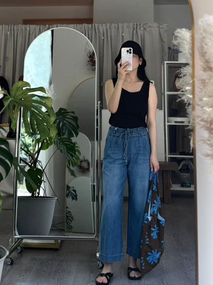Banding Wide Denim - AdoreMeU