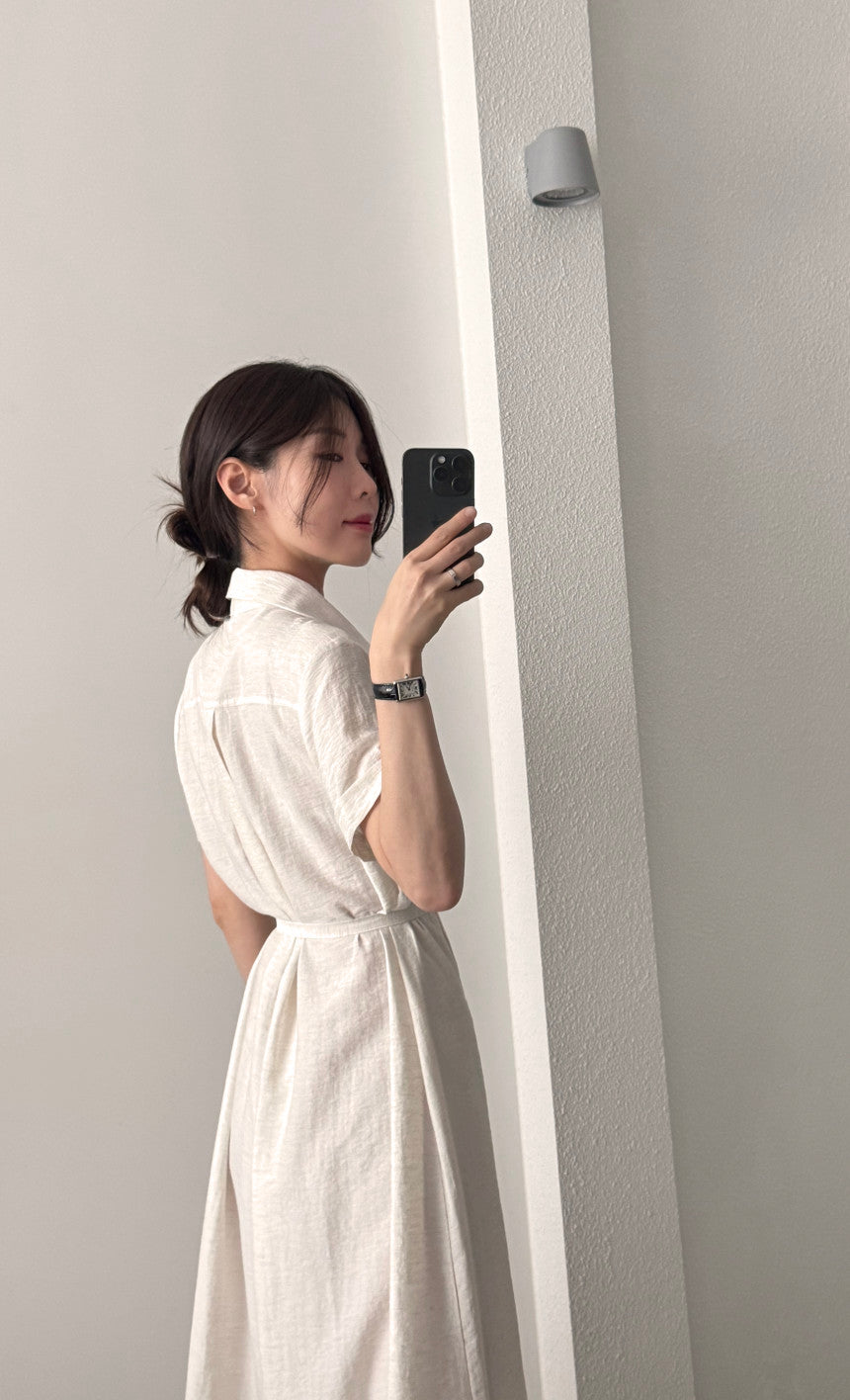 * Linen Pocket Dress