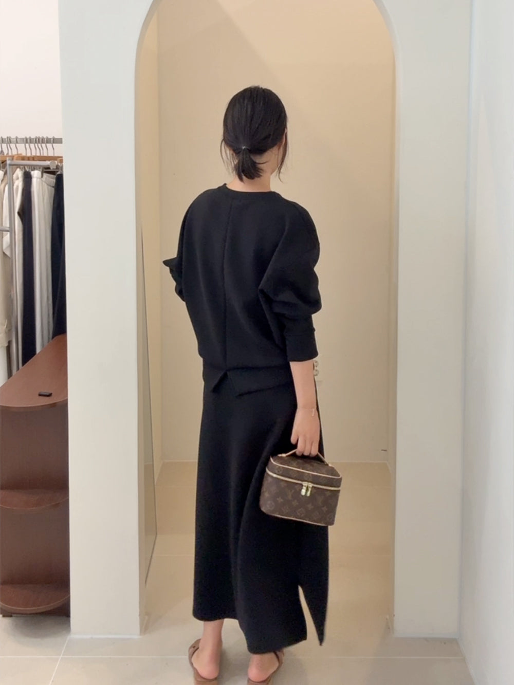 Sweatshirt & Long Skirt Set(~10/1)