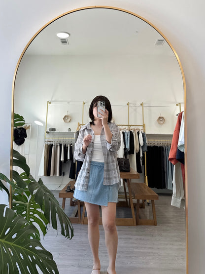 Denim Wrap Skirt