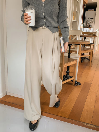 Hug Belt Wide Slacks - AdoreMeU