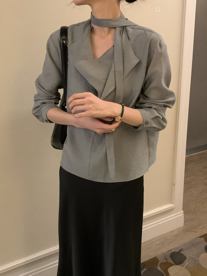 * Draped Belt Blouse